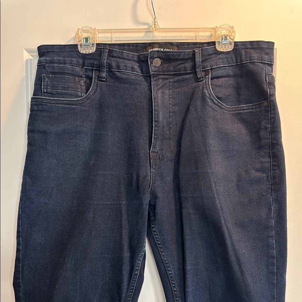 Kenneth Cole Men's Dark Blue Stretch Jeans